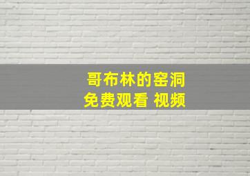 哥布林的窑洞免费观看 视频